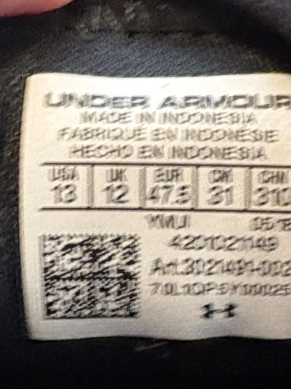 Under Armour Size 13 Charged Commit TR 3 Black Gray Athletic Training Shoes